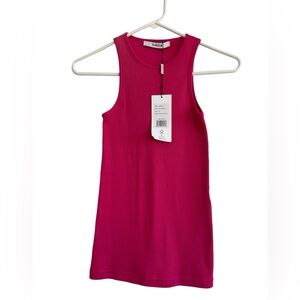 NWT Thakoon Women's Size S crewneck tank hot pink ribbed
